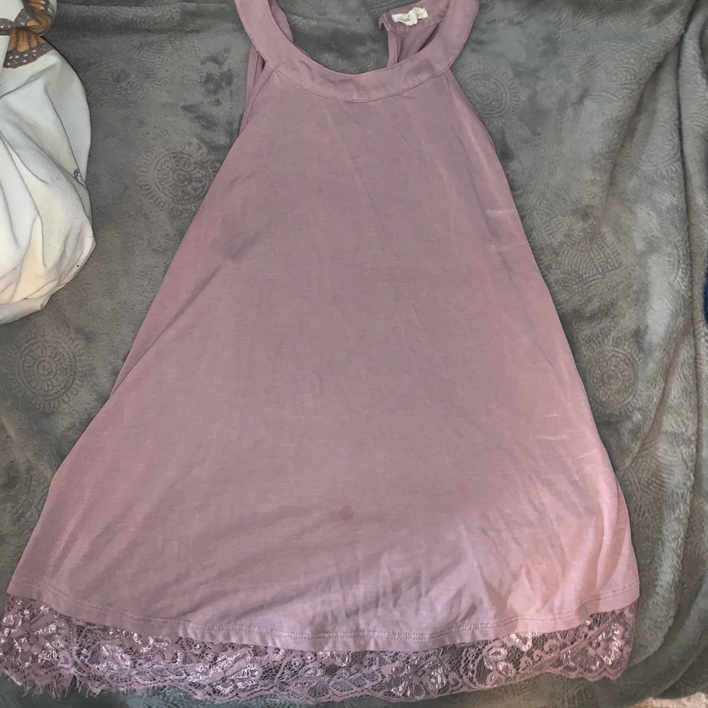 Purple Cami Top W/ Lace